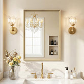 Ultrue oak wood effect framed wall mirror provides true reflections for bathrooms and living rooms
