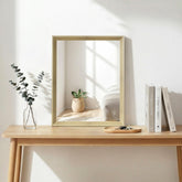 Ultrue oak wood effect mirror 16x20 full view for versatile home placement