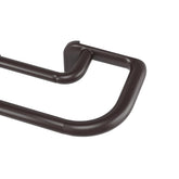 Umbra Twilight wrap-around end brackets block light for a clean wall-to-curtain transition