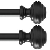 UNCONSIL curtain rod 48-84 inches with matte black finish for versatile room styling.