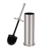 UNCONSIL stain nickel toilet brush and holder for a sleek, organized bathroom.