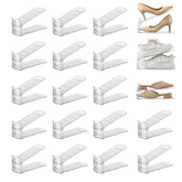 Uni HIMO 20-pack shoe slots organizer in transparent finish keeps sneakers neatly visible.