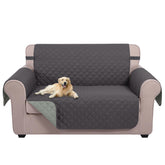 U-NICE HOME loveseat cover, reversible dark and light grey for versatile protection.