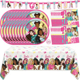 Unique Barbie birthday banner enhances party theme with a festive focal point