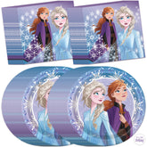 Unique Frozen plates for 32 guests, sturdy 9-inch partyware for easy serving.