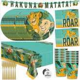Unique Lion King banner adds festive party backdrop and photo moments.
