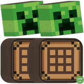 Unique Minecraft plates 9-inch, 32-count, sturdy for main dishes.