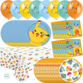 Unique Pokemon birthday balloons brighten the party scene with bold colors.