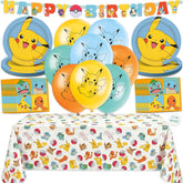 Unique Pokemon banner featuring characters for an instant party backdrop.