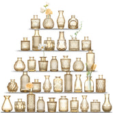 UPBUD amber glass bud vases 36-pack for elegant centerpieces and table decor.