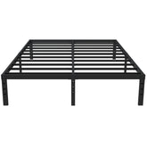 Upcanso 16-inch queen bed frame with metal slats for solid mattress support