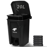 Uppcasir dog poop trash can outside with pedal lid for hands-free disposal.