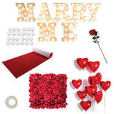 Upper Midland Proposals Decorations Kit: the 'Marry Me' sign lights up for a memorable moment.