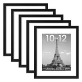 upsimples 10x12 picture-frame-set-5 black front view displays a cohesive wall gallery.