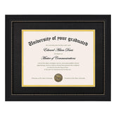 upsimples 11x14 frame with HD glass shows diplomas with crystal clarity