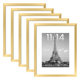 Upsimples 11x14 gold frame set front view for a cohesive wall gallery