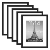 Upsimples 11x14 frame set on wall creates a stylish five-photo collage.