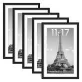 upsimples 11x17 frame set displays 9x15 photos with mat for clean borders