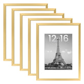Upsimples 12x16 gold frame set for a cohesive wall gallery display