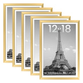 Upsimples 12x18 gold picture frame set front view for stylish display