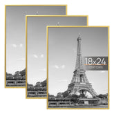 Upsimples 18x24 gold frame 3-pack for stylish wall displays
