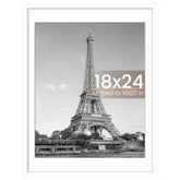 upsimples 18x24 picture frame front view with sturdy white frame and clear display