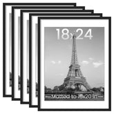 upsimples 18x24 five-frame gallery set for stylish wall displays