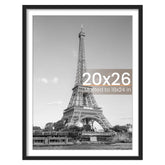 Upsimples 20x26 frame front view with a clear HD cover for pristine photo display.