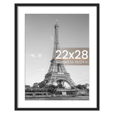 Upsimples 22x28 poster frame front view in black for a crisp wall display