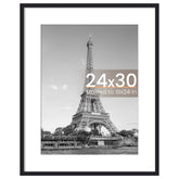upsimples 24x30 frame front view showing sleek black display for posters