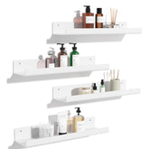 upsimples acrylic shelves in white wall decor for organized display