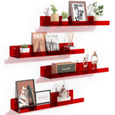 Upsimples clear wall shelf display keeping items organized and visible.