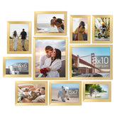 upsimples collage wall frame 8x10 in gold for a polished family photo display.