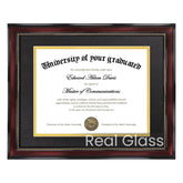 upsimples 11x14 diploma frame with HD glass showcases certificate clearly