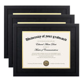 upsimples diploma frame 8-5x11 with mat for crisp diploma presentation