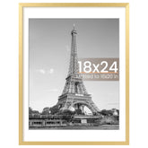 upsimples gold 18x24 frame front view for crisp poster display.