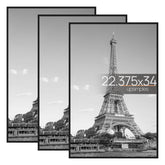 upsimples poster frame 22.375 x 34 front view with sleek black finish for walls