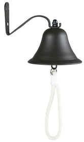 Upstreet dinner bell wall-mount cast iron signals meals with a bold, clear tone.