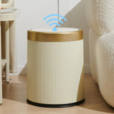URALFA 3.7-gallon motion sensor trash can with lid offers hands-free operation.