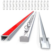 UrbanRed self-adhesive curtain track ready for quick installation on a smooth wall