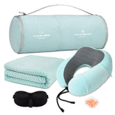 urnexttour memory foam neck pillow provides stable support for neck comfort during flights.