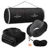 urnexttour travel pillow clipped to backpack for hands-free travel