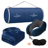 urnexttour travel pillow memory foam blue offers neck support on long flights.