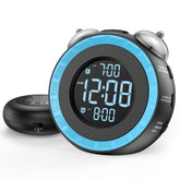 uscce loud dual alarm clock front view with bed shaker and 3-level vibration for heavy sleepers