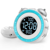 uscce loud dual alarm clock with bed shaker, robust design for strong wake-up alerts.
