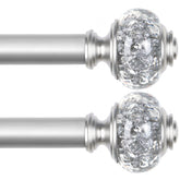 USFOOK 2-pack curtain rod with telescoping length for adjustable window coverage