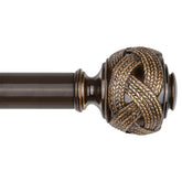USFOOK bronze curtain rod 48-84 inch full length for versatile window styling.