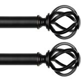 USFOOK curtain rod with telescoping segments adapts to different window widths.