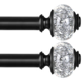 USFOOK curtain rod telescoping assembly for precise window sizing and secure mounting.
