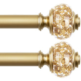 USFOOK luxury gold curtain rod assembly for versatile window styling and easy installation.